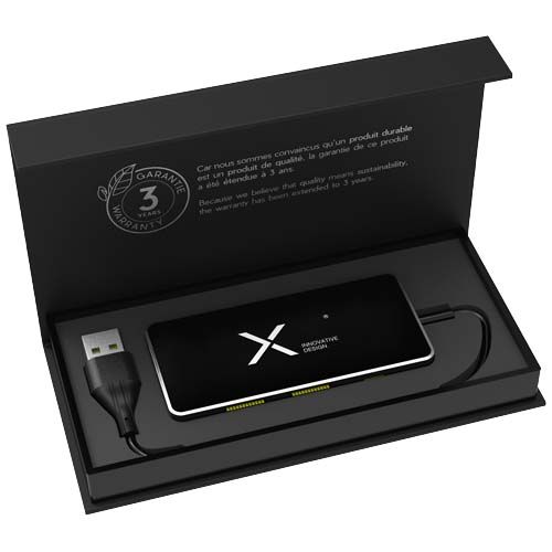 black Hub USB 8 en 1 con doble entrada y 6 puertos