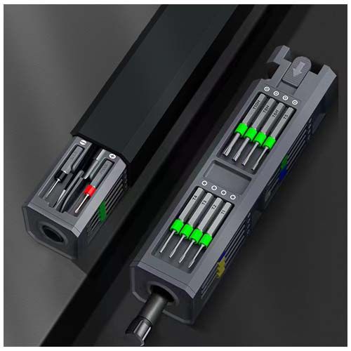 Set de destornilladores y accesorios de reparación de 30 piezas en caja de aluminio 