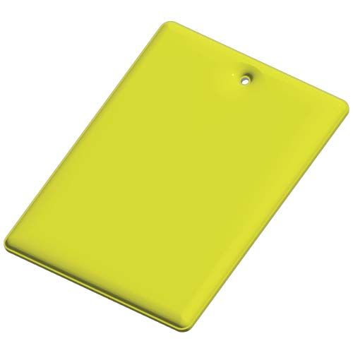 amarillo neón Colgante rectangular ligero de PVC reflectante, tamaño grande