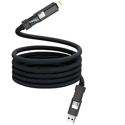 gris oscuro Cable magnético de 100 W con pantalla