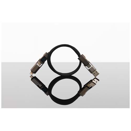 gris oscuro Cable magnético de 100 W con pantalla