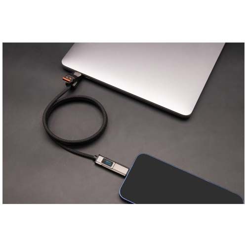 gris oscuro Cable magnético de 100 W con pantalla