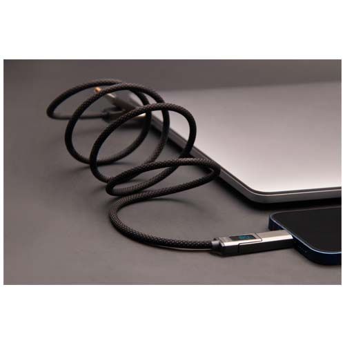 gris oscuro Cable magnético de 100 W con pantalla