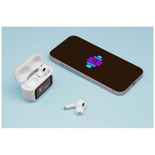 Auriculares con ANC y estuche de carga interactivo con pantalla táctil 