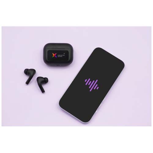 Auriculares con ANC y estuche de carga interactivo con pantalla táctil 