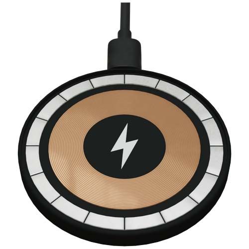 black Base de carga inalámbrica extraplana de aluminio reciclado de 15 W