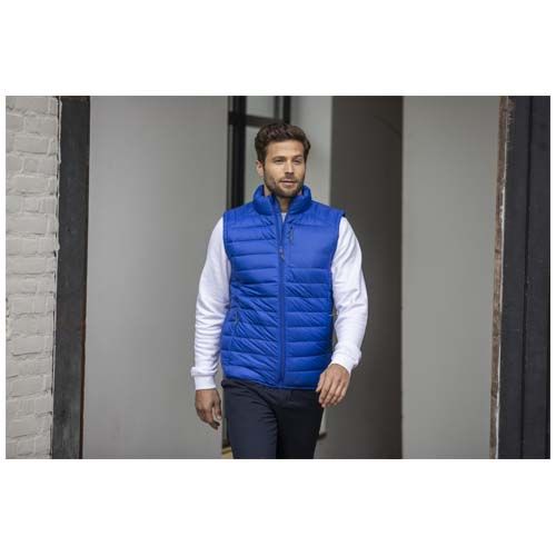 black Chaleco aislante de material reciclado para hombre