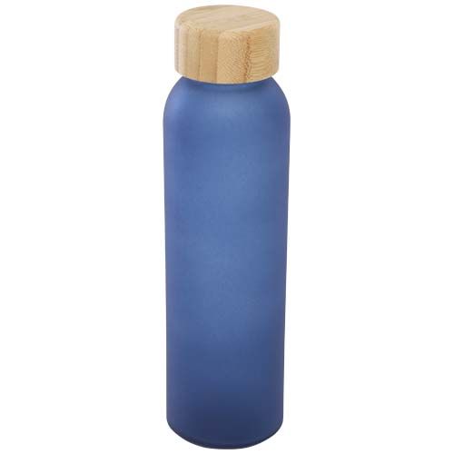 BOTELLA DE 500 ML DE VIDRIO SODOCÁLCICO MATE CON TAPA DE BAMBÚ  