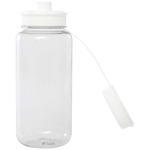 Botella deportiva de RPET con certificado RCS, de 900 ml y con tapa multifunción 