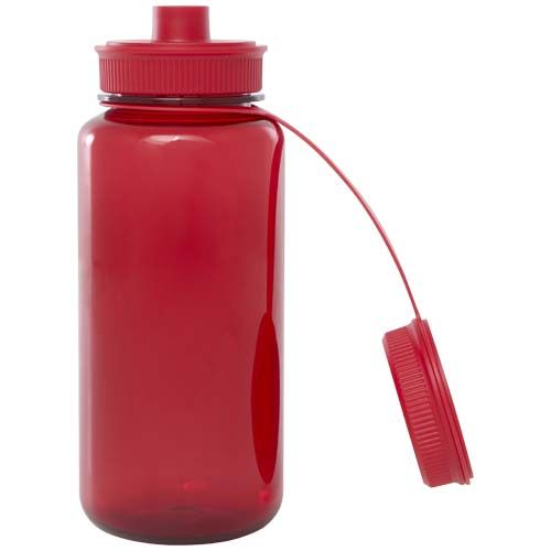 Botella deportiva de RPET con certificado RCS, de 900 ml y con tapa multifunción 