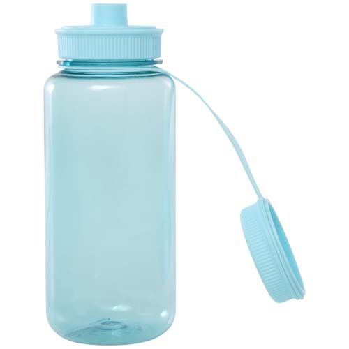 Botella deportiva de RPET con certificado RCS, de 900 ml y con tapa multifunción 
