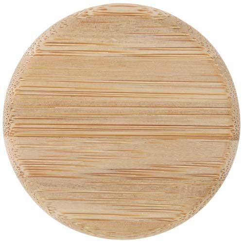 gray Botella de cristal de 500 ml con asa de silicona y tapa de bambú