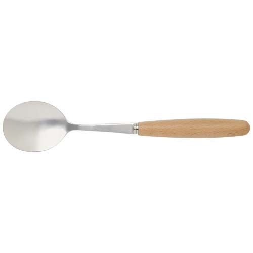 natural Cubertería de 5 piezas de acero inoxidable y madera de haya