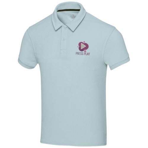 azul celeste Polo unisex de rizo reciclado