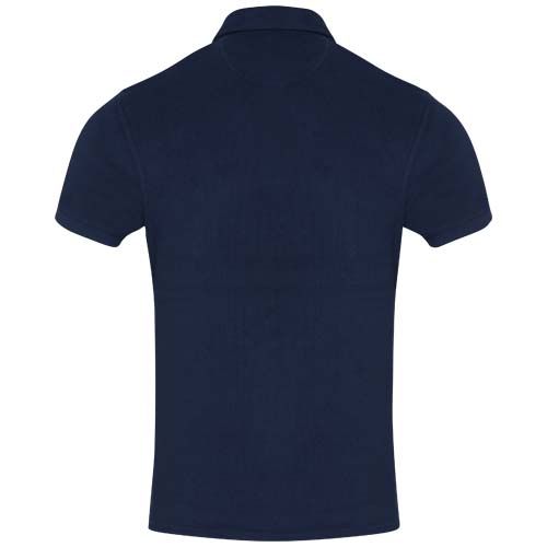 azul marino Polo unisex de rizo reciclado