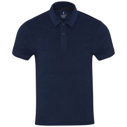 azul marino Polo unisex de rizo reciclado