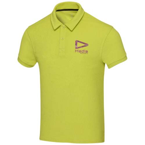 verde lima Polo unisex de rizo reciclado