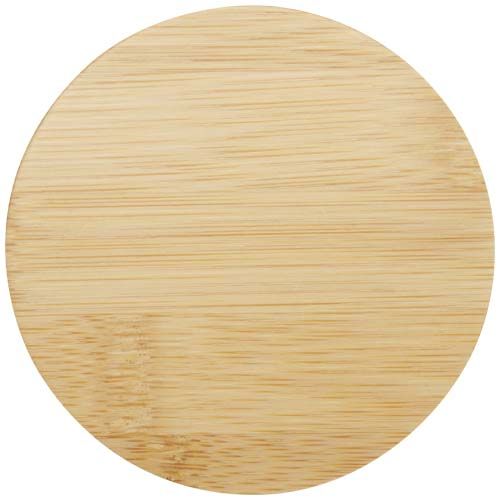 Taza de vidrio de 350 ml con tapa de bambú 