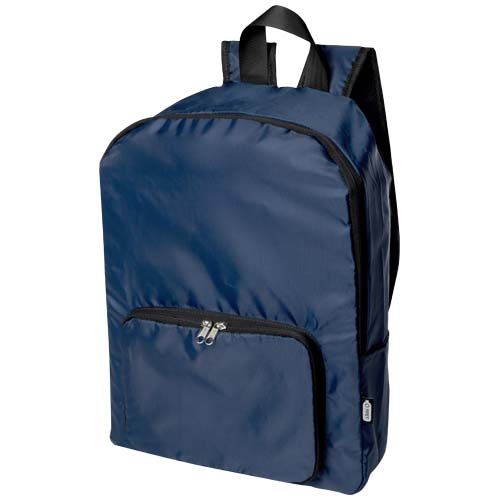 azul marino Mochila plegable de RPET de 15 litros