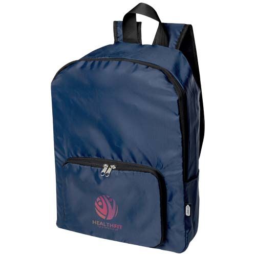 azul marino Mochila plegable de RPET de 15 litros