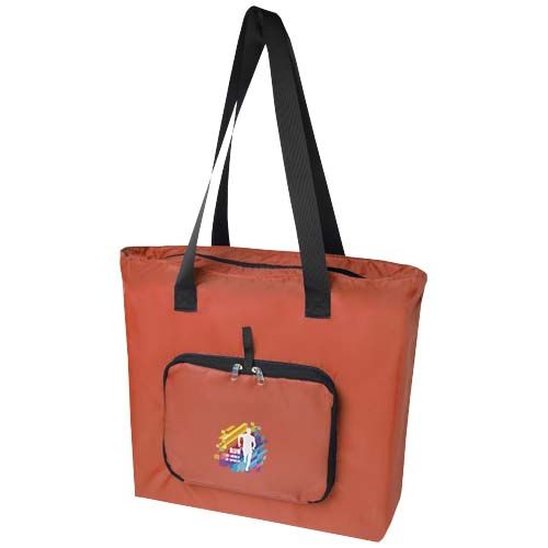 rojo de ladrillo Bolsa Tote plegable de RPET de 16 litros