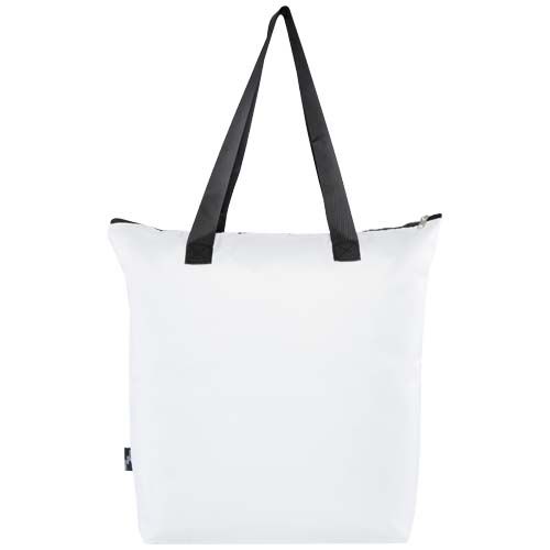 white Bolsa Tote nevera plegable de RPET de 15 litros