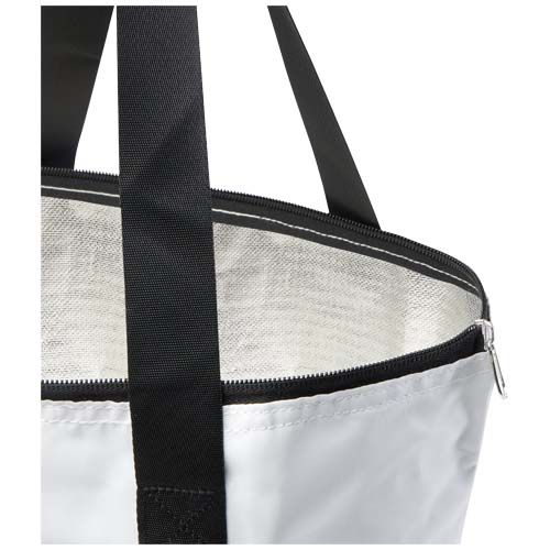 white Bolsa Tote nevera plegable de RPET de 15 litros