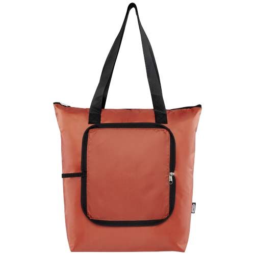 rojo de ladrillo Bolsa Tote nevera plegable de RPET de 15 litros