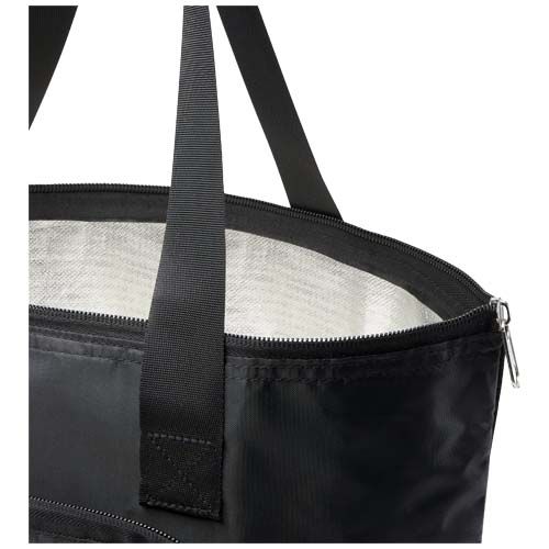 black Bolsa Tote nevera plegable de RPET de 15 litros