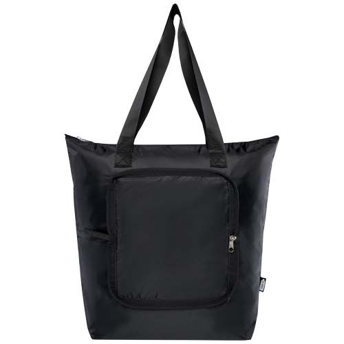 black Bolsa Tote nevera plegable de RPET de 15 litros