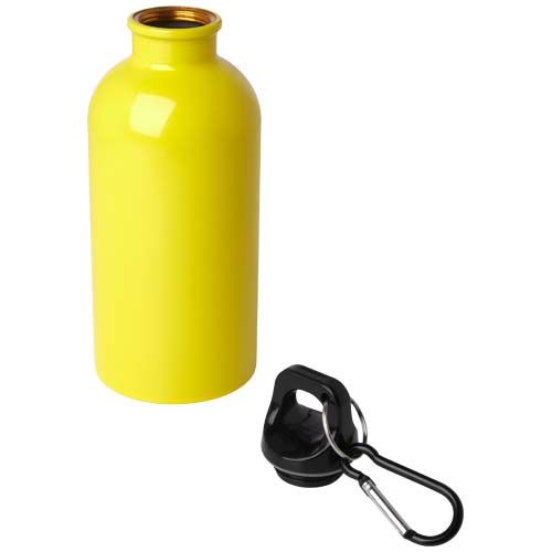 yellow Bidón de 400 ml de acero inoxidable con certificado RCS con mosquetón