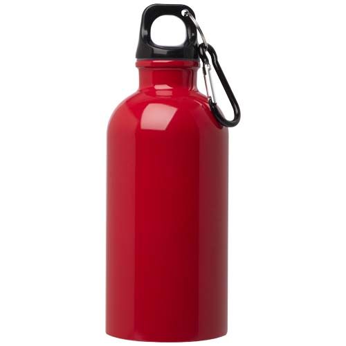 red Bidón de 400 ml de acero inoxidable con certificado RCS con mosquetón