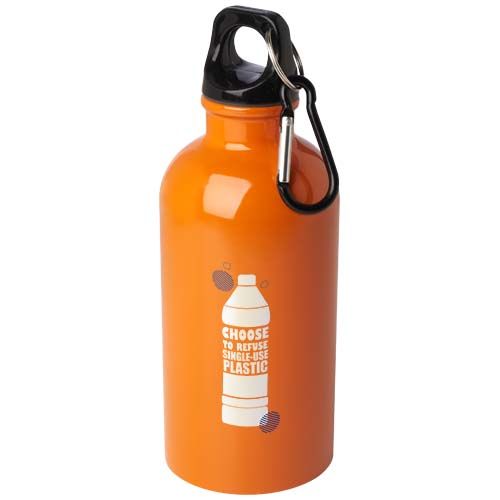 Bidón de 400 ml de acero inoxidable con certificado RCS con mosquetón 