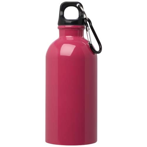 magenta Bidón de 400 ml de acero inoxidable con certificado RCS con mosquetón
