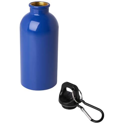 azulón Bidón de 400 ml de acero inoxidable con certificado RCS con mosquetón