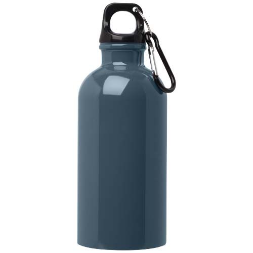 azul oscuro Bidón de 400 ml de acero inoxidable con certificado RCS con mosquetón