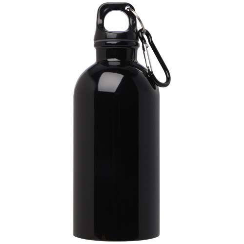 black Bidón de 400 ml de acero inoxidable con certificado RCS con mosquetón