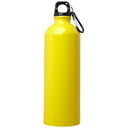 yellow Bidón de 750 ml de acero inoxidable con certificado RCS con mosquetón