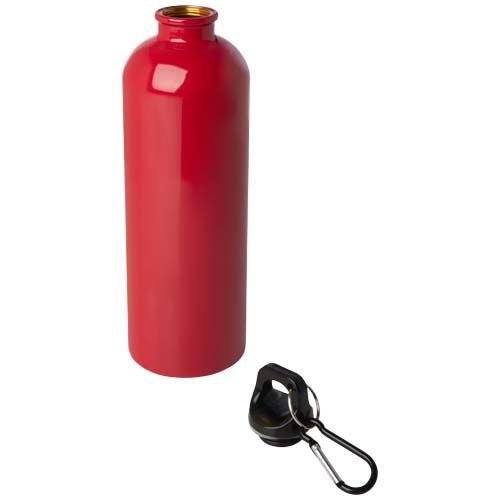 red Bidón de 750 ml de acero inoxidable con certificado RCS con mosquetón