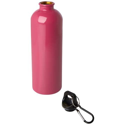 magenta Bidón de 750 ml de acero inoxidable con certificado RCS con mosquetón
