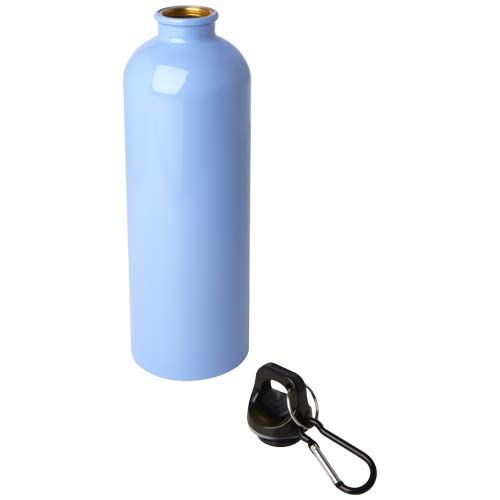azul celeste Bidón de 750 ml de acero inoxidable con certificado RCS con mosquetón