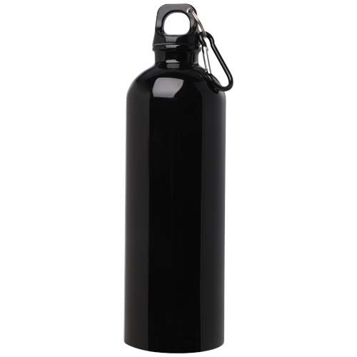 black Bidón de 750 ml de acero inoxidable con certificado RCS con mosquetón
