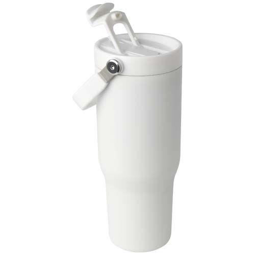 Vaso con aislamiento al vacío de cobre de acero inoxidable reciclado certificado RCS de 900 ml y con tapa de doble función 