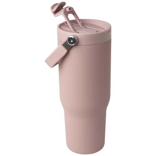 Vaso con aislamiento al vacío de cobre de acero inoxidable reciclado certificado RCS de 900 ml y con tapa de doble función 