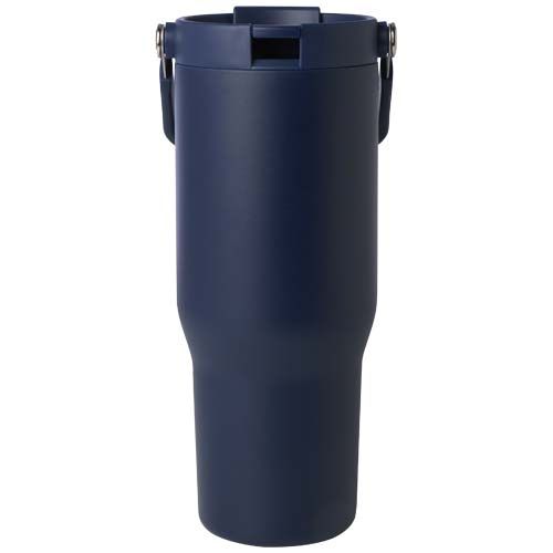 Vaso con aislamiento al vacío de cobre de acero inoxidable reciclado certificado RCS de 900 ml y con tapa de doble función 