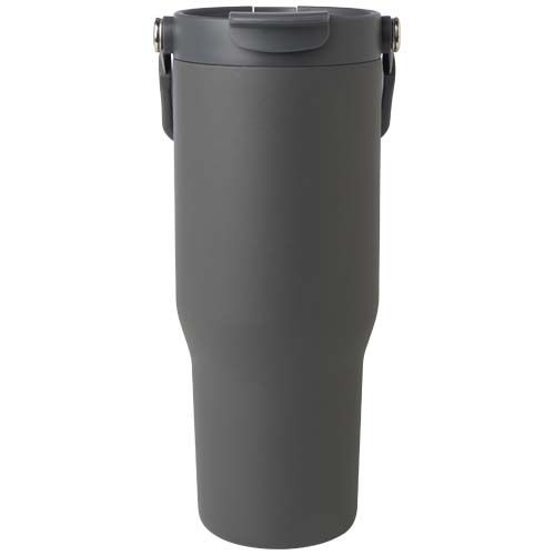 Vaso con aislamiento al vacío de cobre de acero inoxidable reciclado certificado RCS de 900 ml y con tapa de doble función 