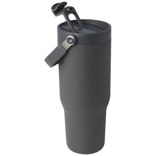 Vaso con aislamiento al vacío de cobre de acero inoxidable reciclado certificado RCS de 900 ml y con tapa de doble función 