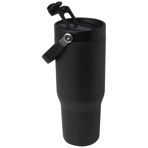 Vaso con aislamiento al vacío de cobre de acero inoxidable reciclado certificado RCS de 900 ml y con tapa de doble función 