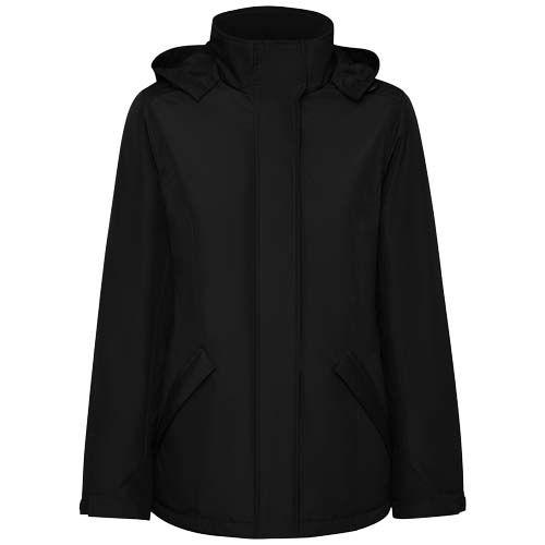 black Parka acolchada para mujer
