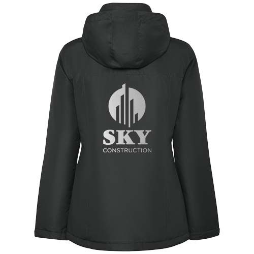 gris plomo oscuro Parka acolchada para mujer